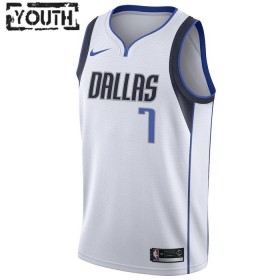 Dres Dallas Mavericks Dwight Powell 7 Nike 2022-23 Association Edition Bijela Swingman - Dječji